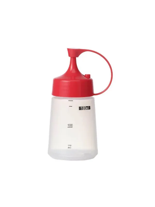 CHEF INOX SOFT SQUEEZE BOTTLE WITH RED CAP 180ml