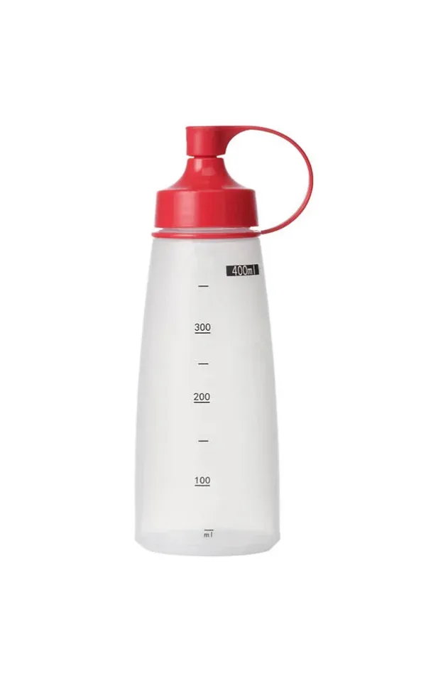 CHEF INOX SOFT SQUEEZE BOTTLE WITH RED CAP 400ml