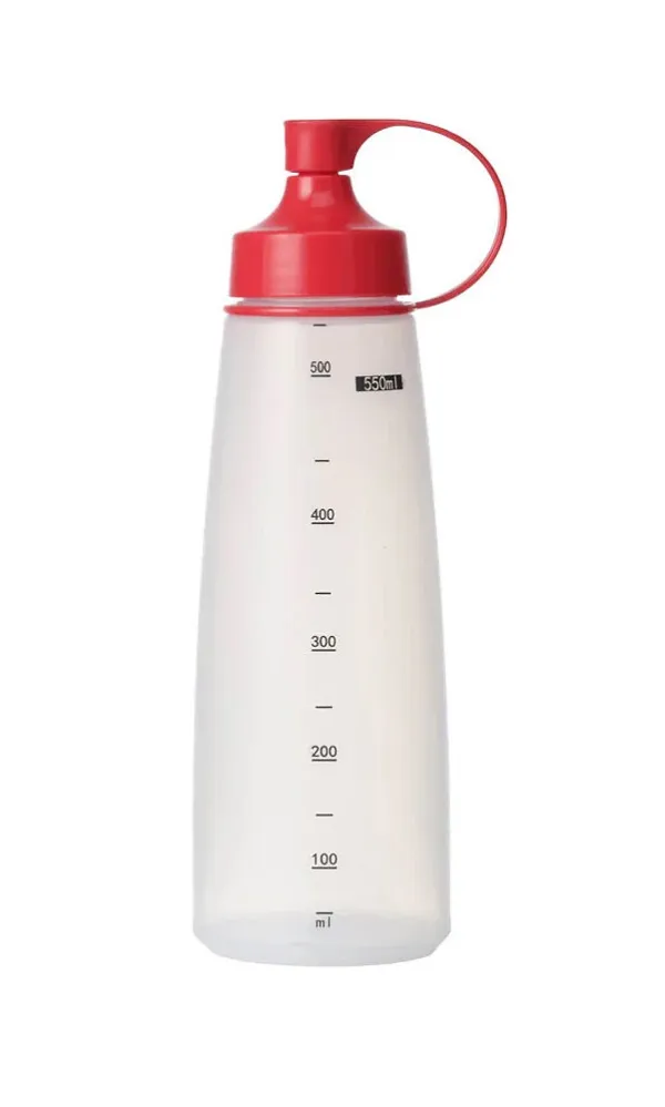 CHEF INOX SOFT SQUEEZE BOTTLE WITH RED CAP 550ml