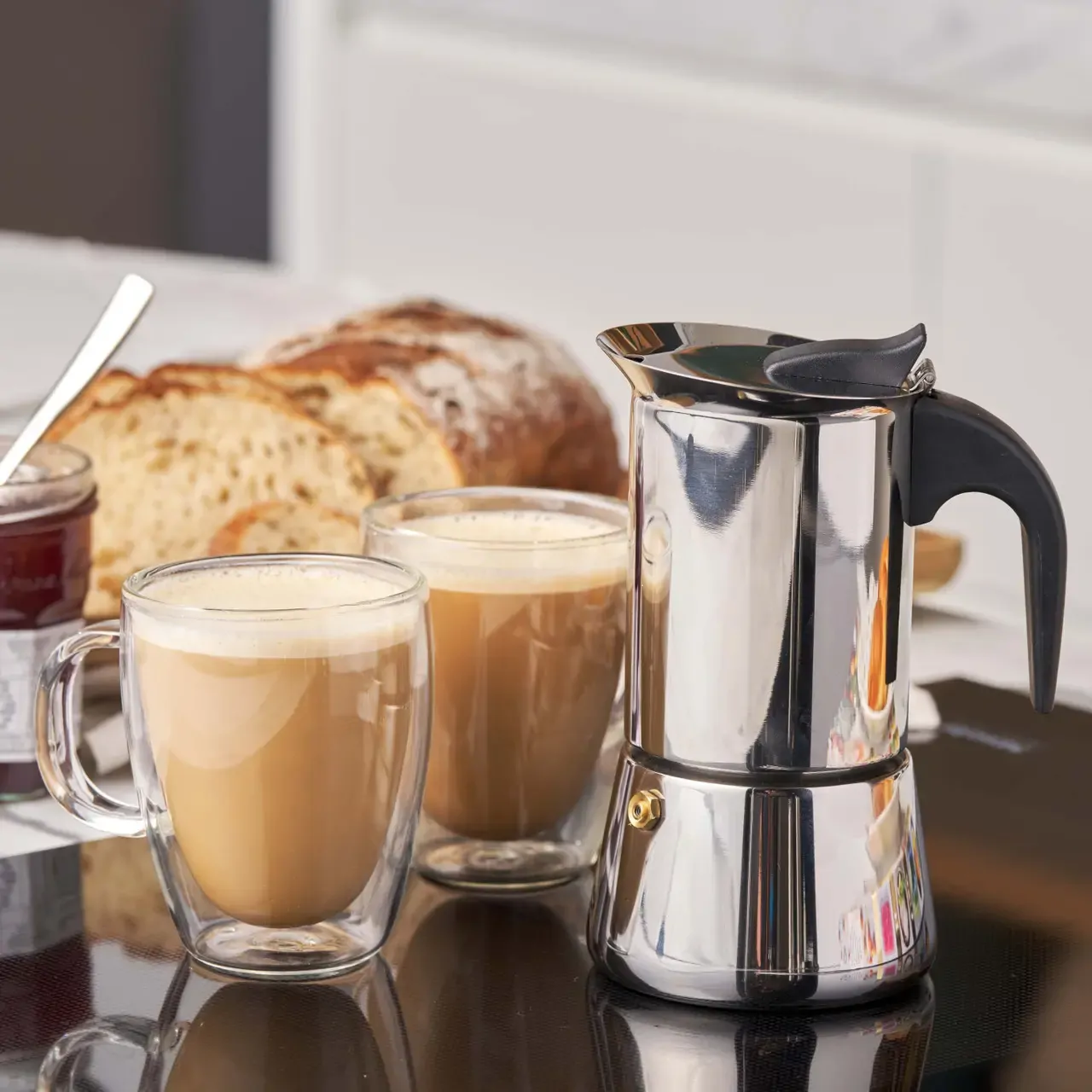 AVANTI INOX S/ST ESPRESSO COFFEE MAKER 2 CUP / 100ml