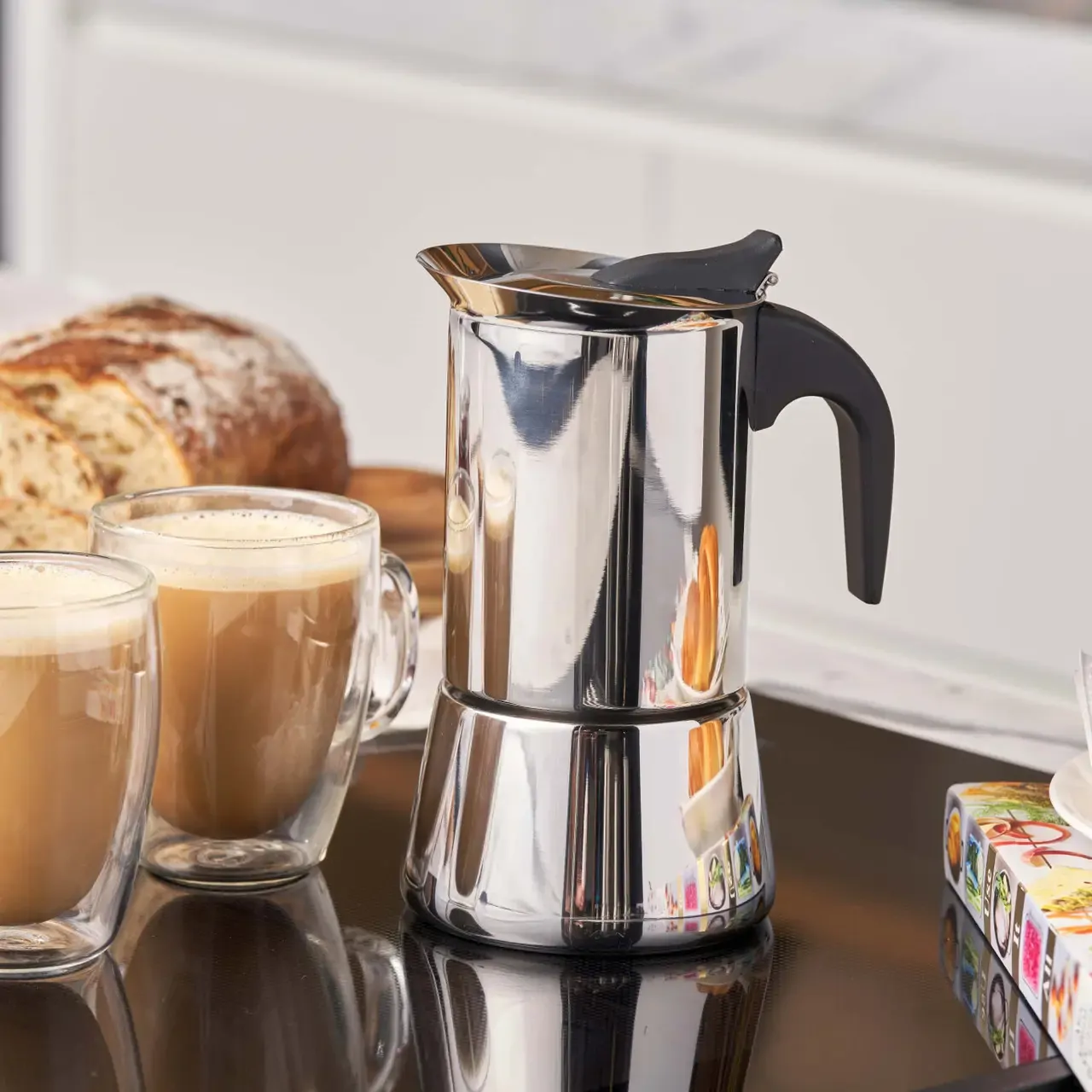 AVANTI INOX S/ST ESPRESSO COFFEE MAKER 4 CUP / 400ml