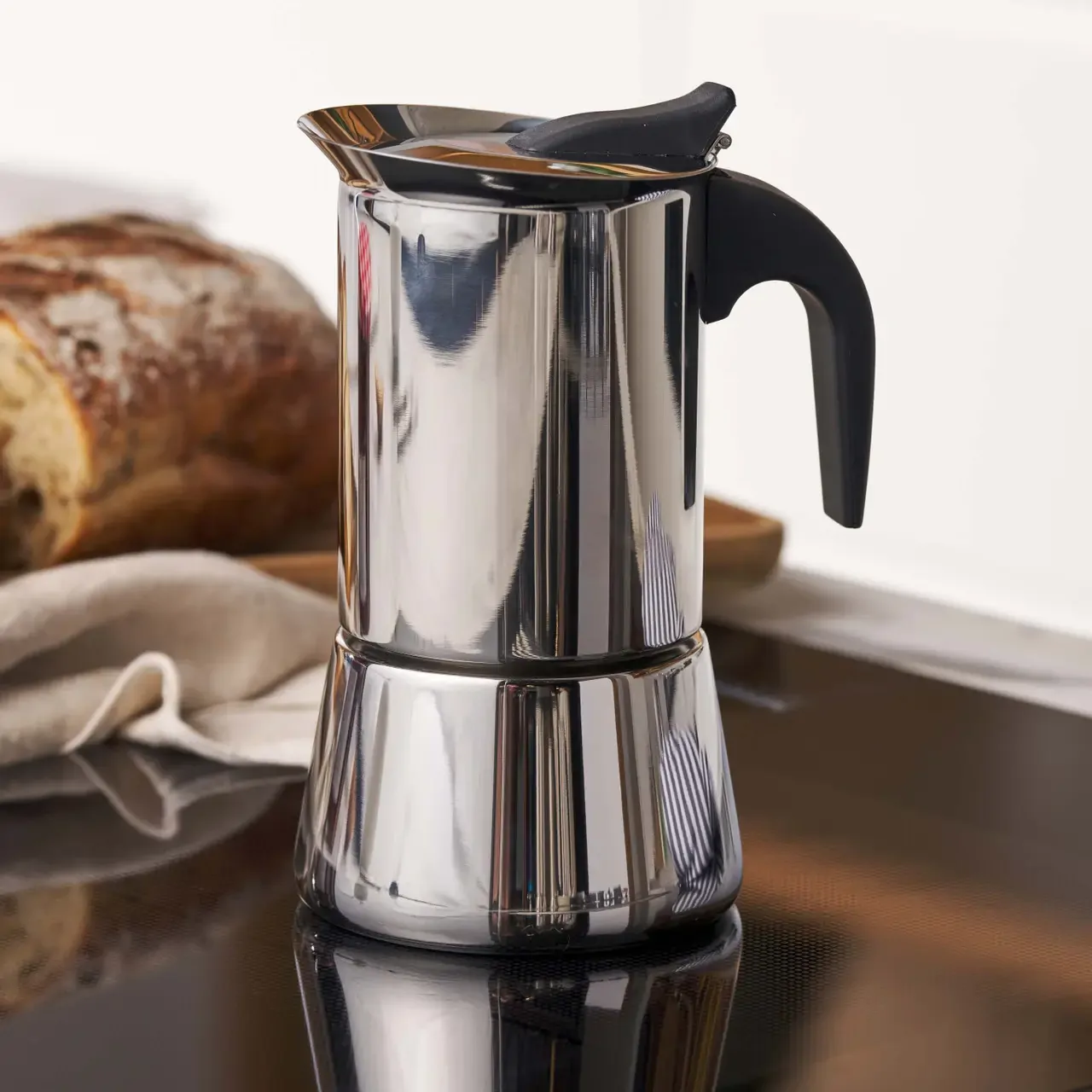 AVANTI INOX S/ST ESPRESSO COFFEE MAKER 6 CUP / 600ml