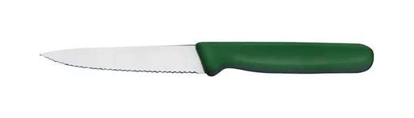 IVO SERRATED PARING KNIFE GREEN HANDLE 100mm