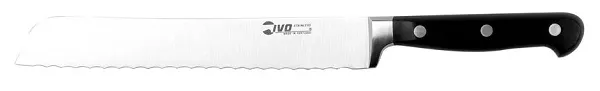 IVO BLADEMASTER BREAD KNIFE BLACK HANDLE 200mm