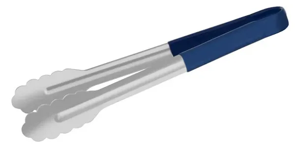 CHEF INOX UTILITY TONG PVC HANDLE BLUE 300mmL 