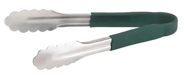 CHEF INOX UTILITY TONG PVC HANDLE GREEN 300mmL 