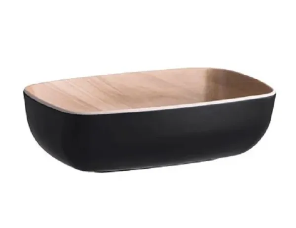 ZICCO MELAMINE ECHO BLACK / BIRCH BOWL 1.2LITRE