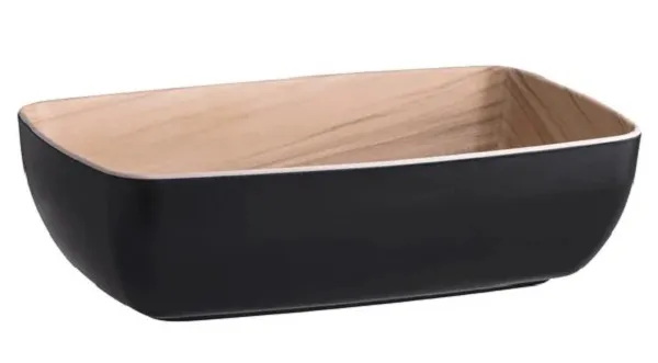 ZICCO MELAMINE ECHO BLACK / BIRCH BOWL GN 1/4