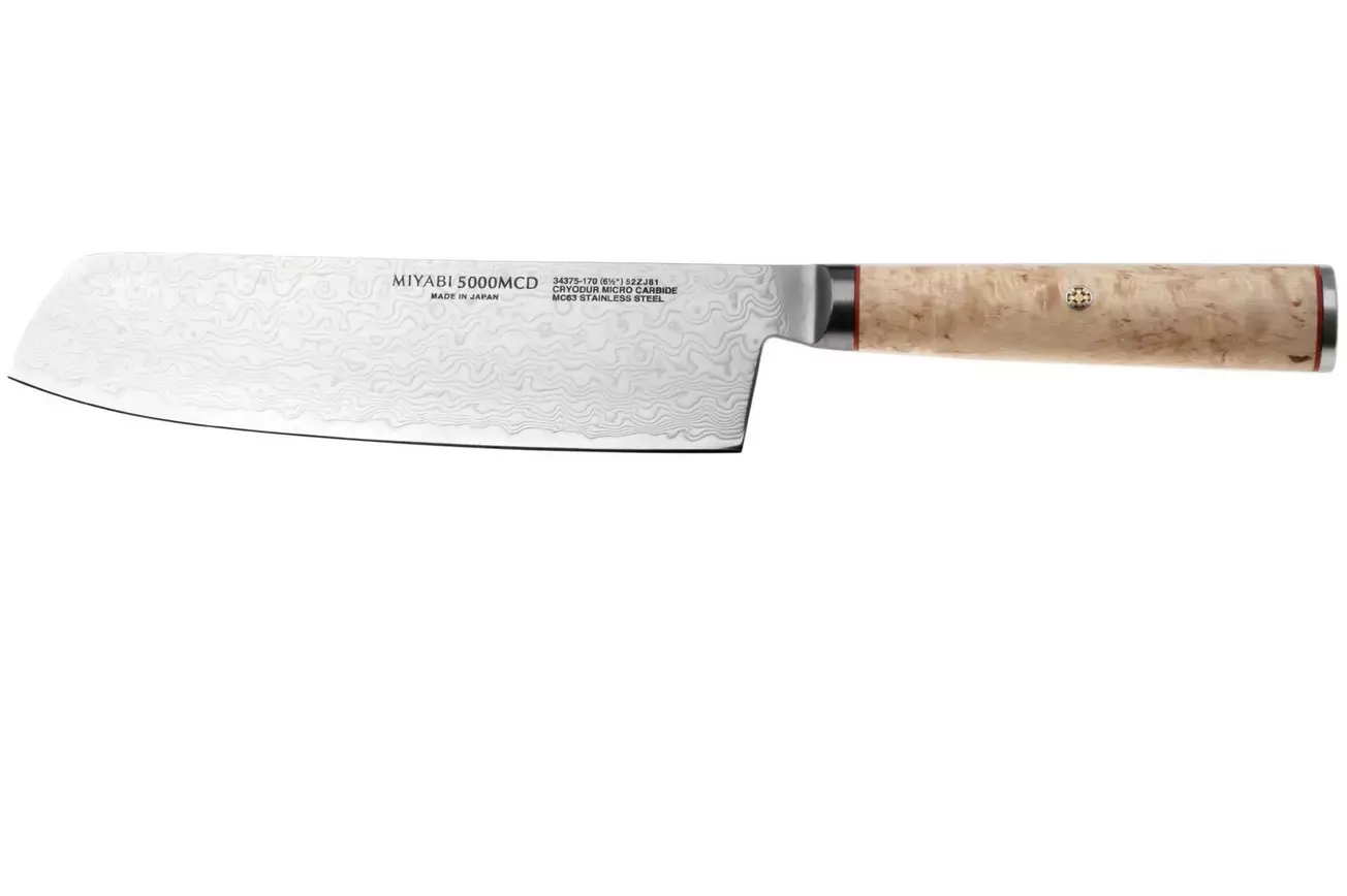 MIYABI 5000MCD Birchwood Nakiri Knife 17cm