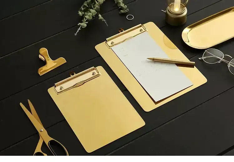 CLIPBOARD 105 x 210mm GOLD 