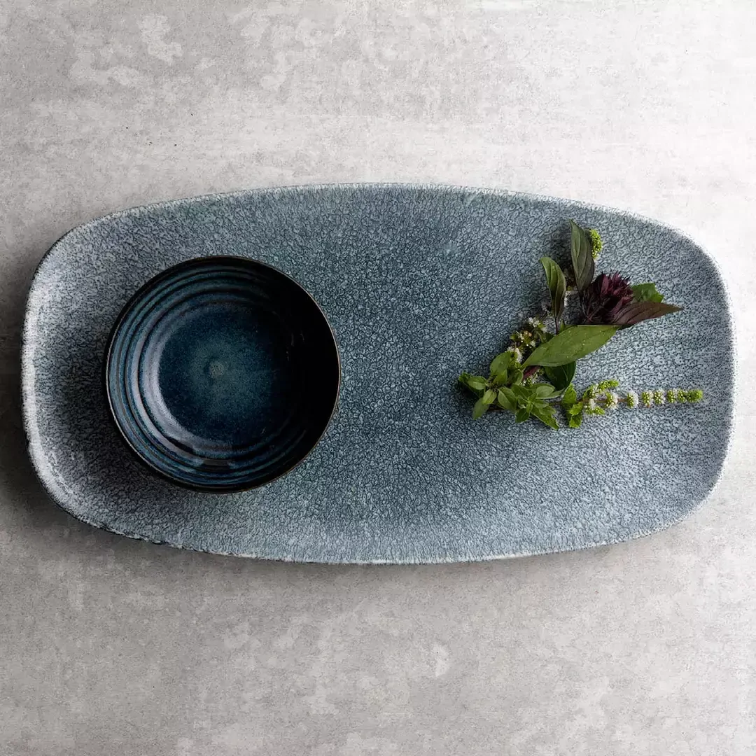CHURCHILL STUDIO PRINTS RAKU OBLONG CHEFS' PLATE