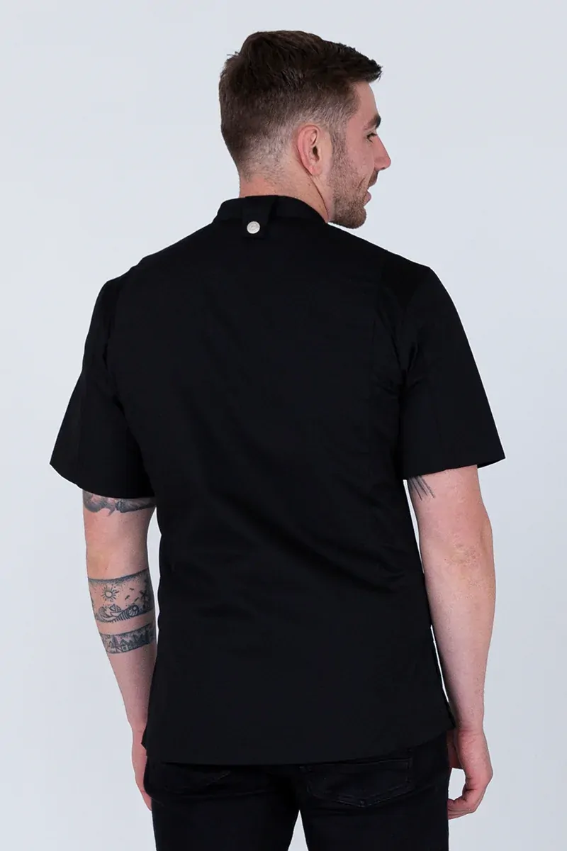 Aussie Chef Alex Zipper Chef Jacket Black [Size: XS]
