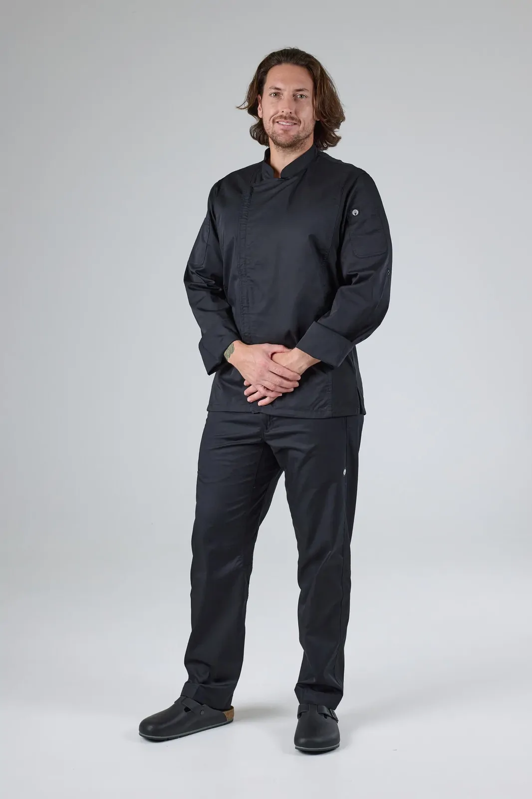 Chef Works Mens Hartford Black Zipper Jacket XS