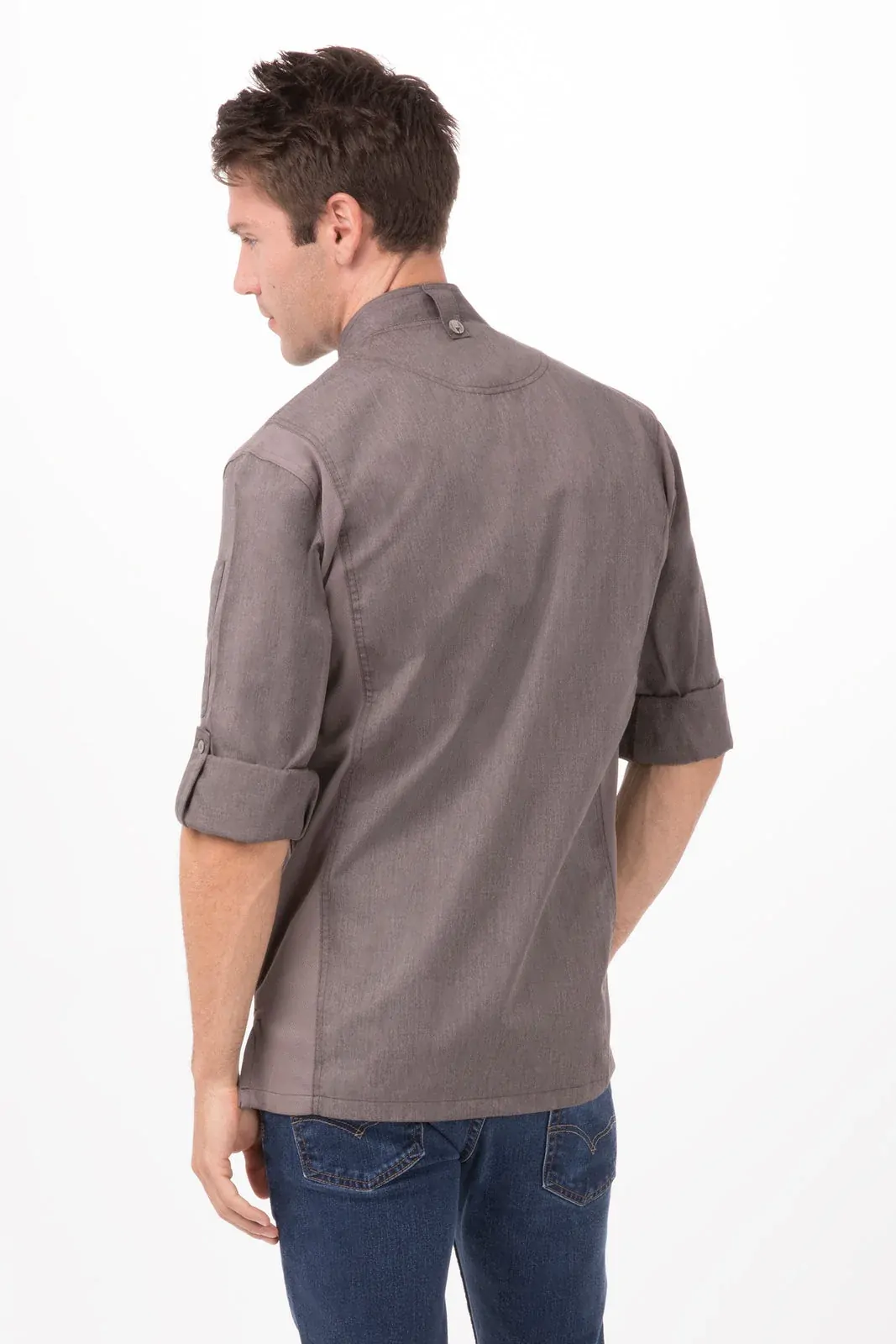 Chef Works Mens Hartford Graphite Zipper Jacket M