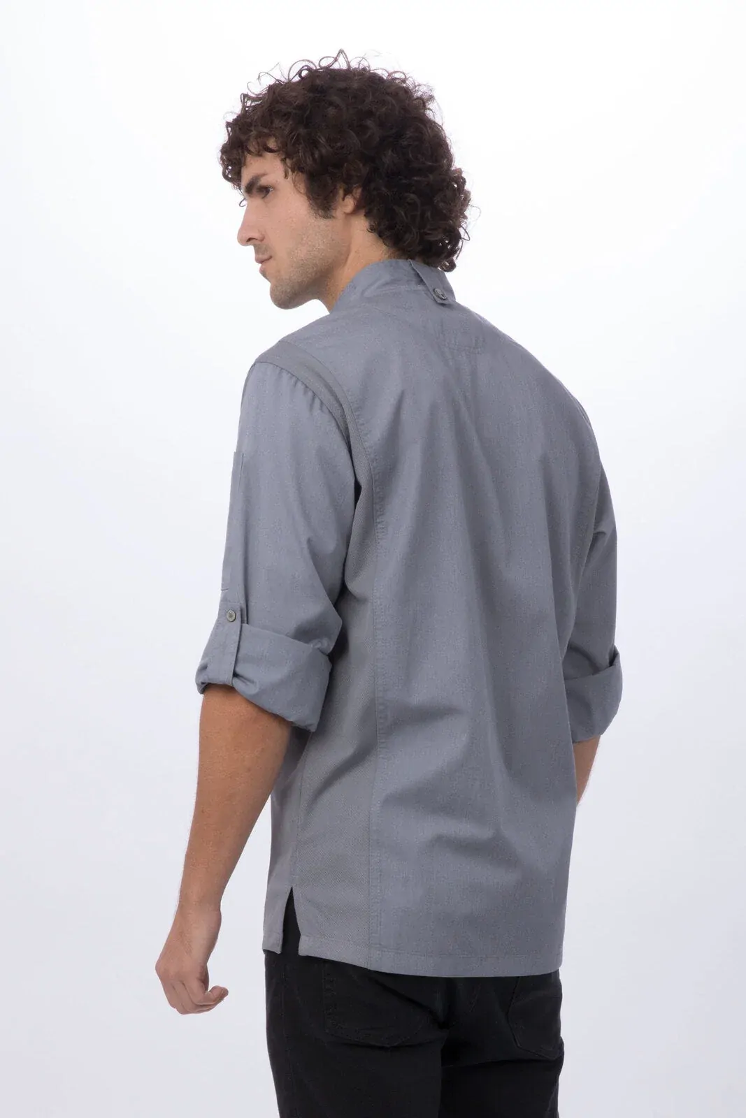 Chef Works Mens Hartford Grey Zipper Jacket M