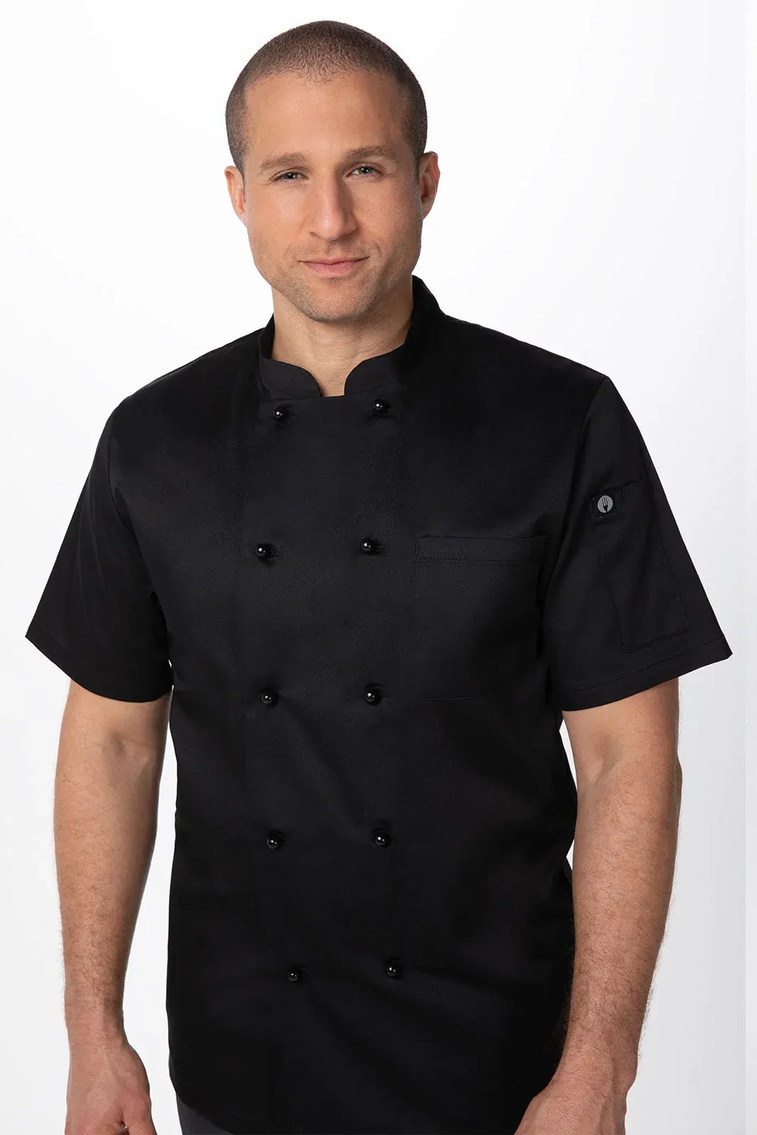 Chef Works Canberra Blk S/S Jacket XS