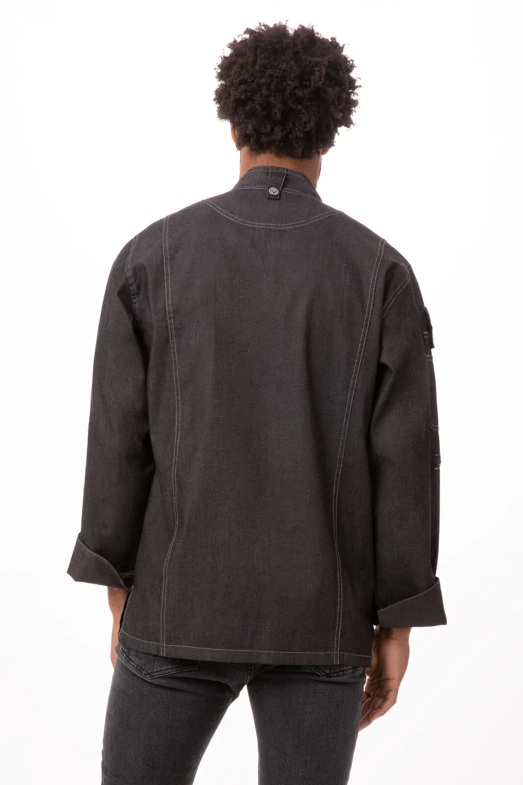 Garmercy Men's Denim Chef Jacket - Black [Size: XS]
