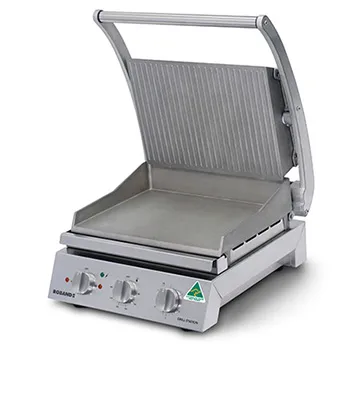 ROBAND CONTACT GRILL, RIBBED TOP PLATE, 6 SLICE