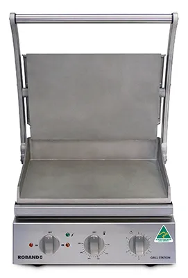 ROBAND CONTACT GRILL SMOOTH PLATES, 6 SLICE