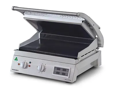ROBAND CONTACT GRILL SMOOTH PLATES, 8 SLICE WITH TIMER