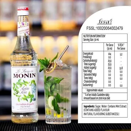 Monin Mojito Mint Syrup 700ml