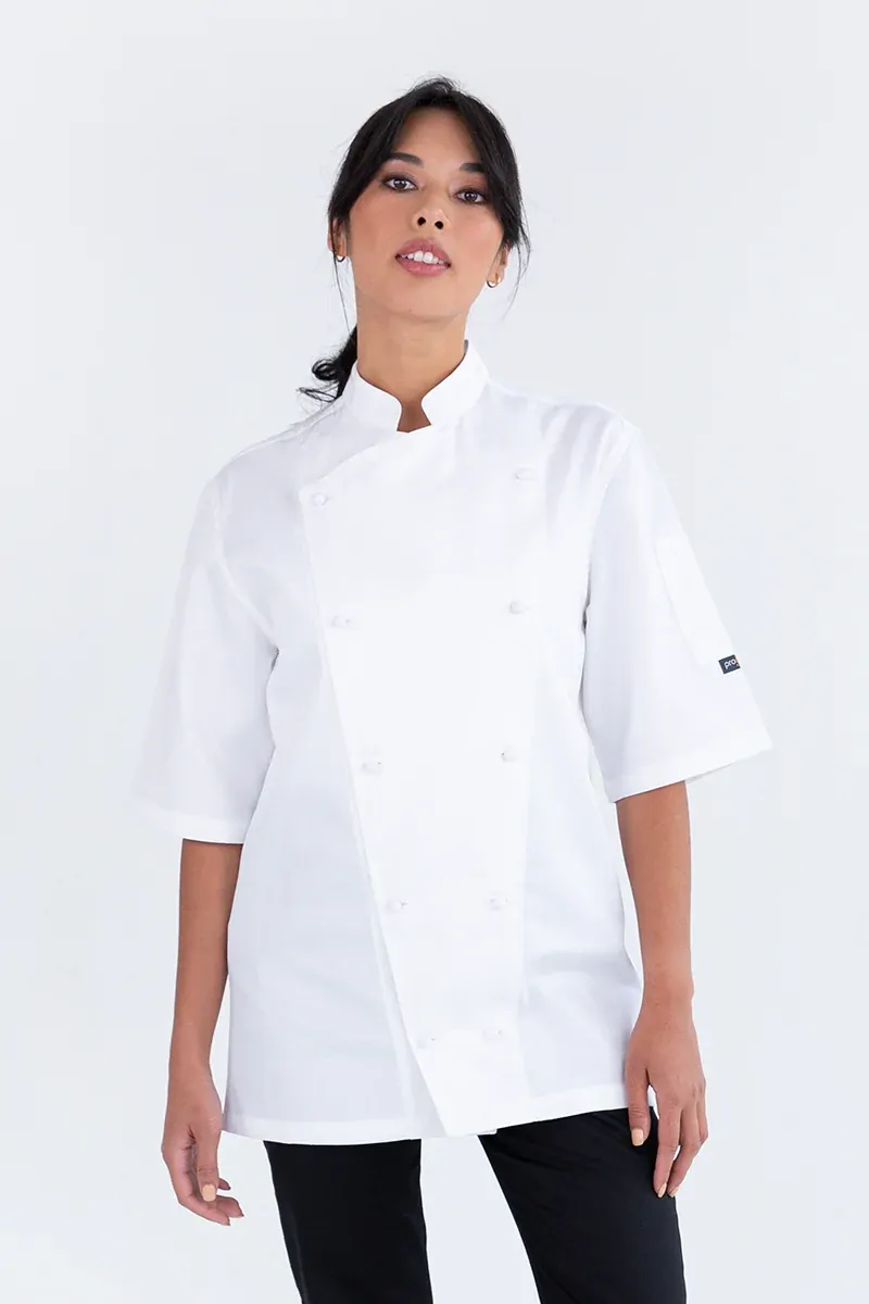 ProChef Traditional Short Sleeve Chef Jacket White XS