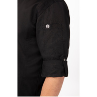 CHEF WORKS MENS HARTFORD BLACK ZIPPER JACKET