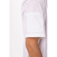 CHEF WORKS MENS SPRINGFIELD WHITE ZIPPER JACKET