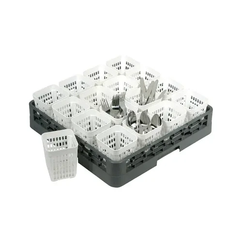 WASHRACK-FLATWARE HOLDER WHITE 108x108x138 (RCH) UNICA