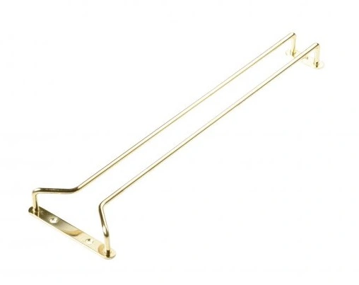 CHEF INOX GLASS HANGER 600mm BRASS PLATE