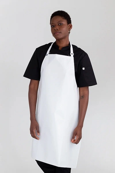 AUSSIE CHEF PVC BIB APRON WHITE 70cm x 86cm