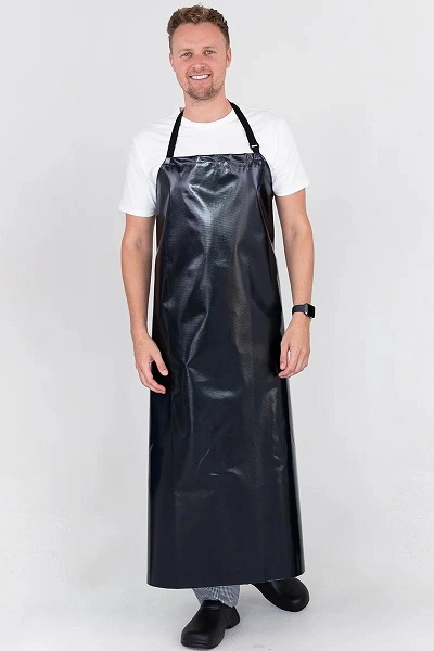 PRO CHEF PVC BLACK BIB APRON 89cm x 120cm