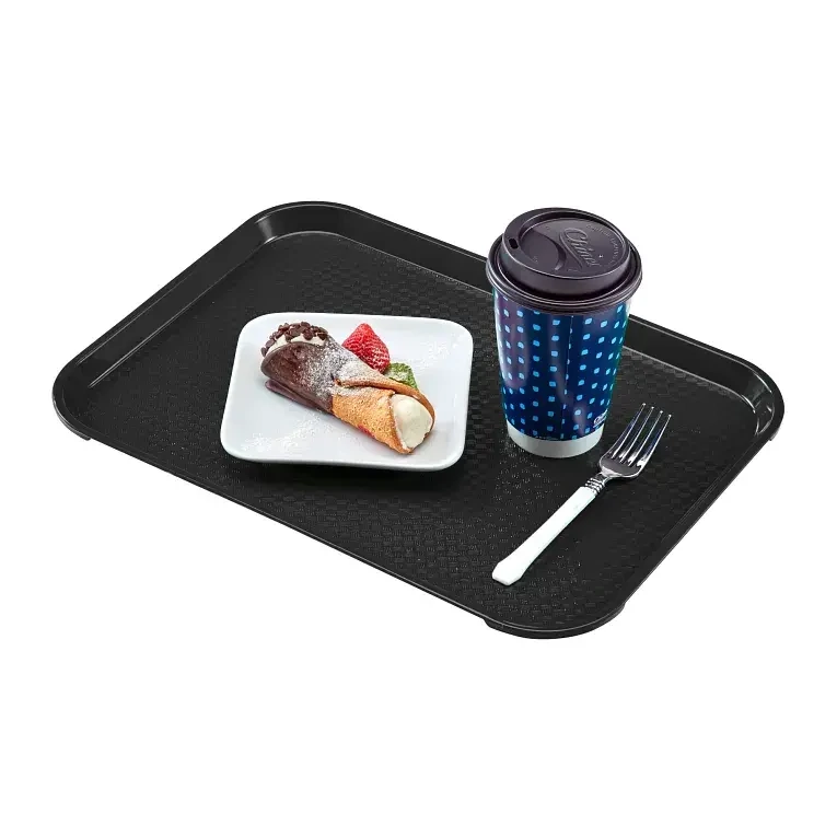 CAMBRO PLASTIC FOOD TRAY BLACK 30cmW x 41cmL