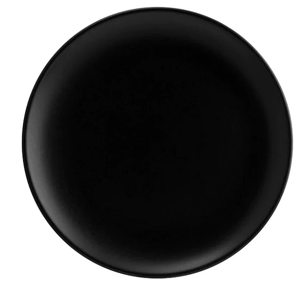 BONNA NOTTE ROUND COUPE PLATE BLK 250mm x 25mm