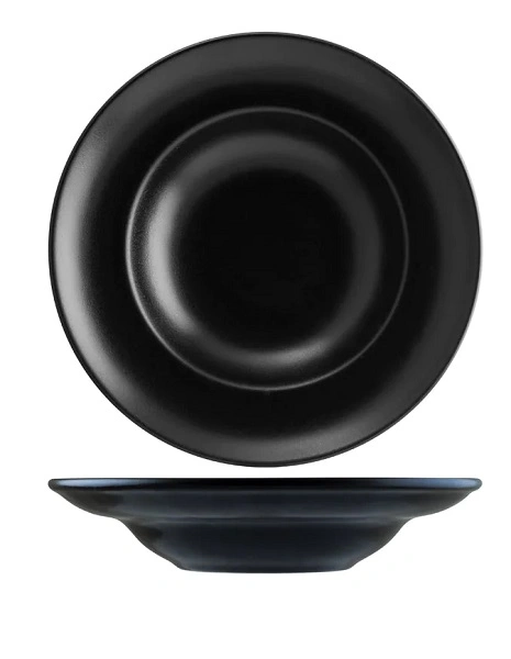 BONNA NOTTE ROUND DEEP PLATE BLK 300mm x 40mm, 200ml