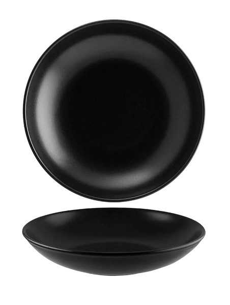 BONNA NOTTE ROUND FLARED BOWL BLK 250mm x 50mm, 1300ml