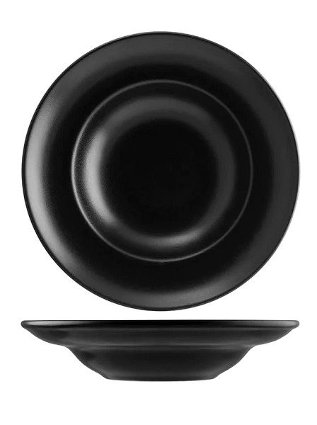 BONNA NOTTE ROUND PASTA PLATE BLK 270mm x 57mm ,470ml
