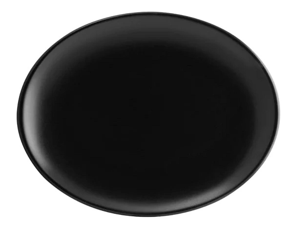 BONNA NOTTE OVAL COUPE PLATTER BLK 250mm x 185mm x 26mm