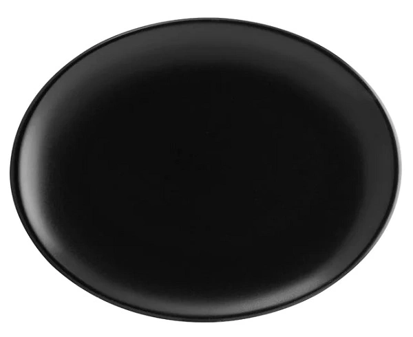 BONNA NOTTE OVAL COUPE PLATTER BLK  310mm x 240mm x 30mm