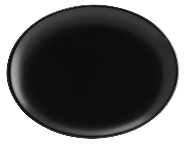 BONNA NOTTE OVAL COUPE PLATTER BLK 360mm x 280mm x 30mm