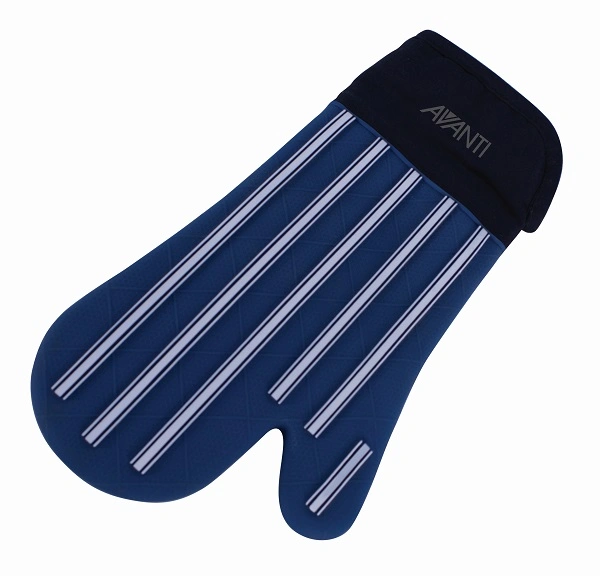 AVANTI SILICONE OVEN GLOVE BUTCHER STRIPE