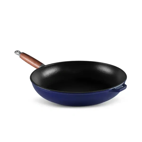 CHASSEUR FRENCH BLUE CAST IRON FRY PAN 28cm