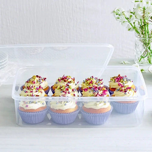 DECOR TELLFRESH CUPCAKE 4 LTR OBLONG CLEAR