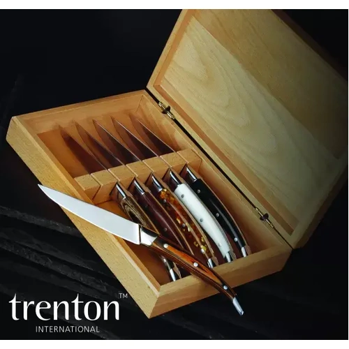 ATHENA LACROX STEAK KNIFE PISTACHE HANDLE (SET OF 6)