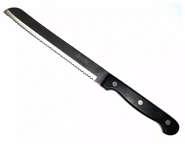 CAVALIER SERRATED BREAD KNIFE BLACK 200mm