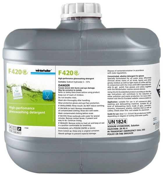 WINTERHALTER F420E GLASS WASHING DETERGENT 15 LTR