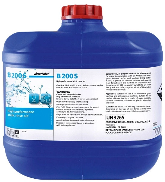 WINTERHALTER B200S GLASS WASHING RINSE AID 15 LTR