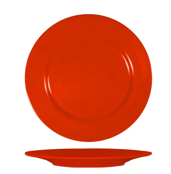 SUPERWARE MELAMINE ROUND PLATE RED 165mm
