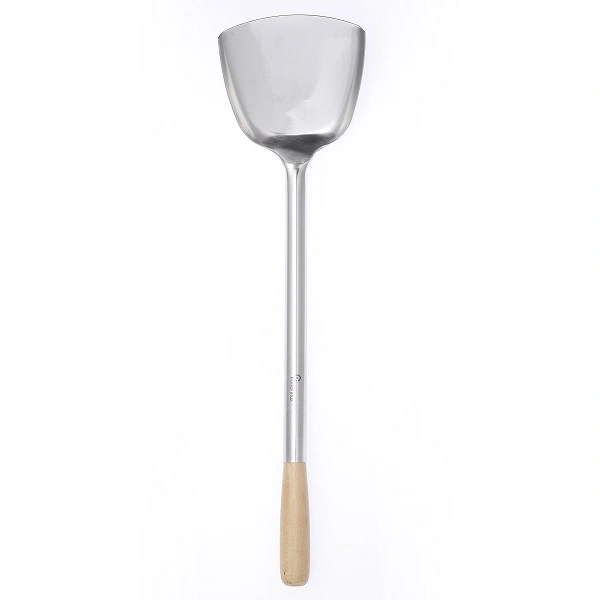 CHEF INOX WOK TURNER S/ST W/ WOODEN HANDLE 110x360mm