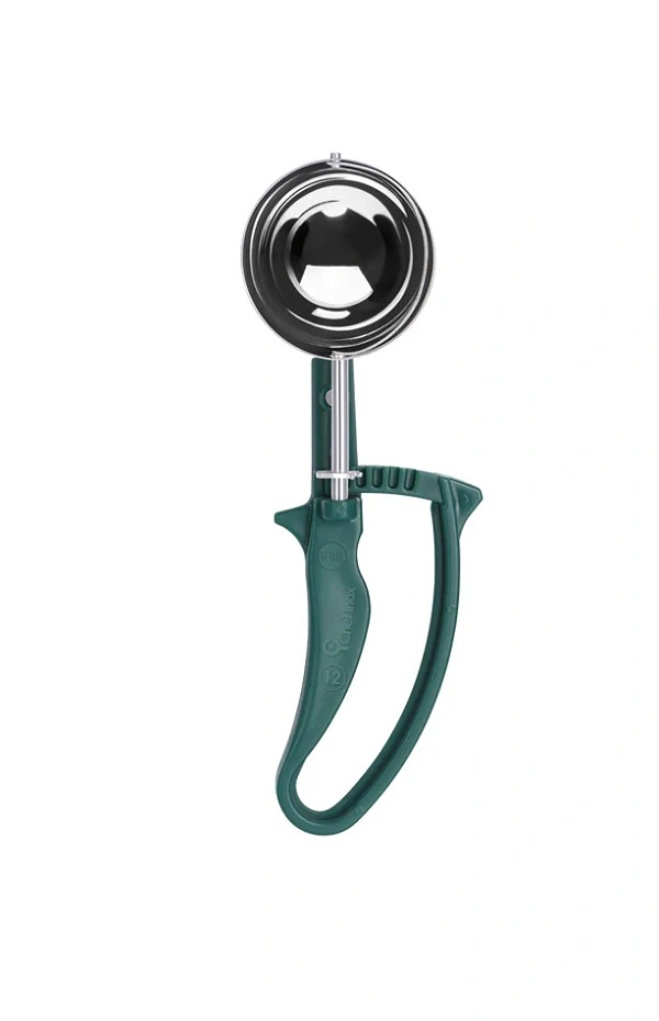 CHEF INOX EZY GRIP PORTIONER/ ICE CREAM SCOOP NO. 12 GREEN HANDLE